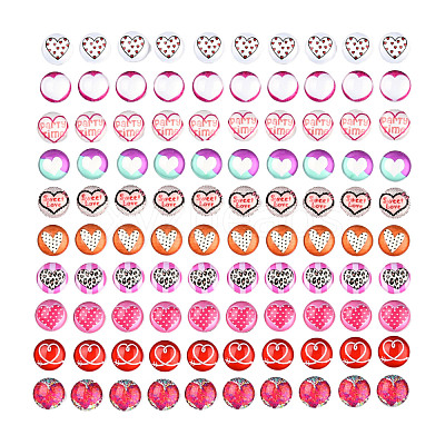 Glass Cabochons GGLA-WHC0001-06-1