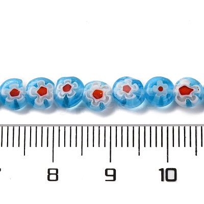 Handmade Millefiori Lampwork Beads Strands LAMP-G164-11D-1