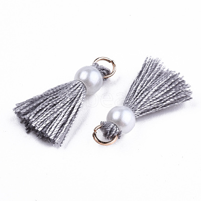 Polycotton(Polyester Cotton) Tassel Pendant Decorations FIND-T052-13C-1