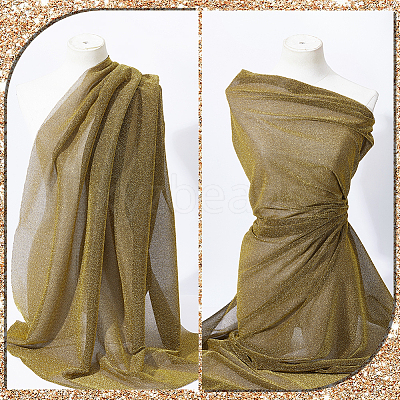 Polyester with PET Glitter Powder Fabric AJEW-WH0314-706A-1