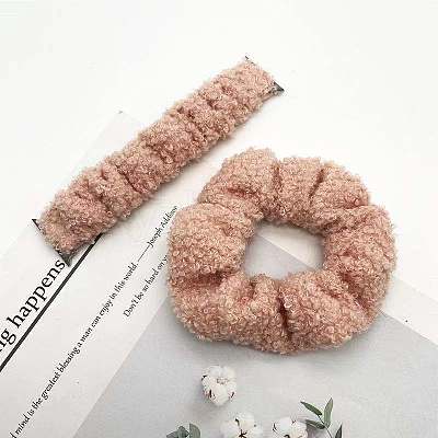 Plush Hairband and Watch Band For iWatch Series 7 Winter limit Smart Watches Size 38mm/41mm/40mm COHT-PW0001-07A-10-1