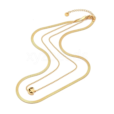 Double Layer Necklaces NJEW-A032-04G-02-1