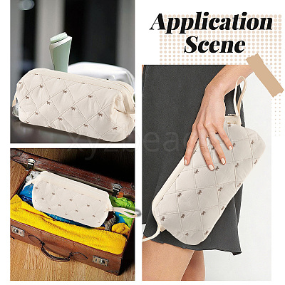 Cotton Cloth Hair Dryer Storage Zipper Bags AJEW-WH20054-331C-1