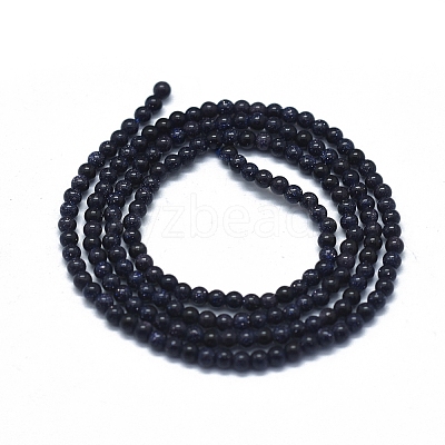 Synthetic Blue Goldstone Beads Strands G-D0013-82-1
