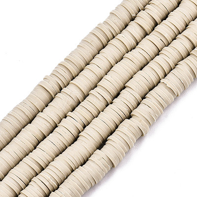 Handmade Polymer Clay Beads Strands LS-CLAY-R089-6mm-115-1