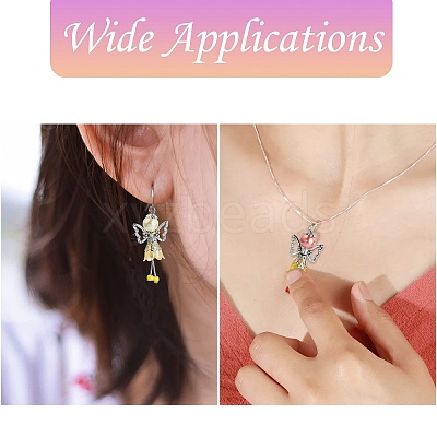 30Pcs 10 Styles Handmade Glass Pearl Beads Pendants PALLOY-CJD00004-1