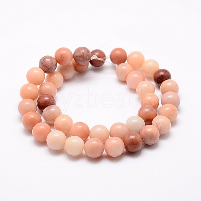 Natural Pink Aventurine Bead Strands G-P257-05-10mm-1