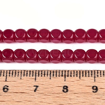 Lab Grown Red Corundum Beads Strands G-G106-N01-03-1