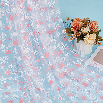 Polyester Mesh Fabrics DIY-WH0622-373B-1