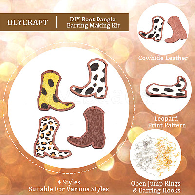 DIY Boot Dangle Earring Making Kit DIY-OC0009-74-1