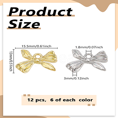 12Pcs 2 Colors Rack Plating Alloy Pendants FIND-LP0005-41-1