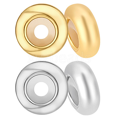 4Pcs 2 Colors Sterling Silver Spacer Beads STER-PH0001-64-1