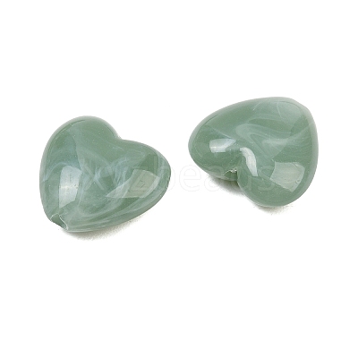 Two-tone Opaque Acrylic Beads X-AC-CBA8E7E-01K-1
