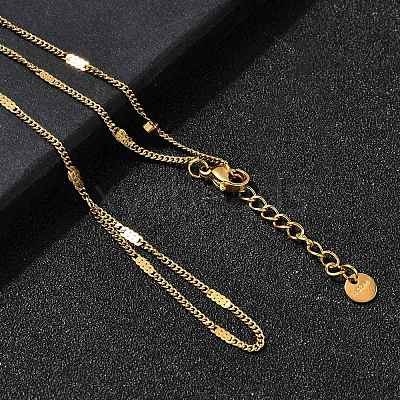 304 Stainless Steel Rhinestone Link Ring Bracelets for Women BJEW-Z140-05G-1
