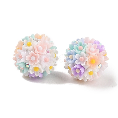 Handmade Luminous Polymer Clay Rhinestone Fancy Beads CLAY-H003-04A-1