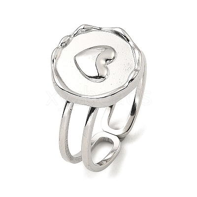 Non-Tarnish 304 Stainless Steel Open Cuff Rings X-RJEW-Z018-27P-1