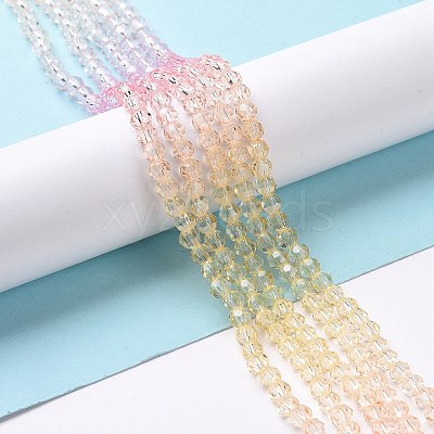 Transparent Glass Beads Strands X-GLAA-E036-07B-1