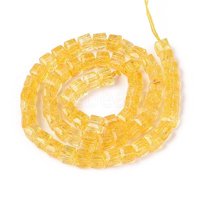 Crackle Transparent Glass Beads Strands GLAA-N062-6mm-04-1