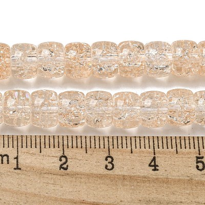 Transparent Spray Painting Crackle Glass Beads Strands GLAA-NH0001-05H-1