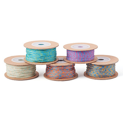 5 Rolls 5 Colors 20M 18-Ply Cotton Twisted Cord OCOR-TA0003-64A-1