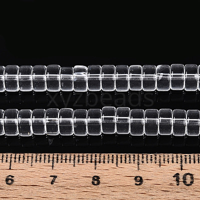 Transparent Glass Beads Strands GLAA-N028-3x6mm-01-1