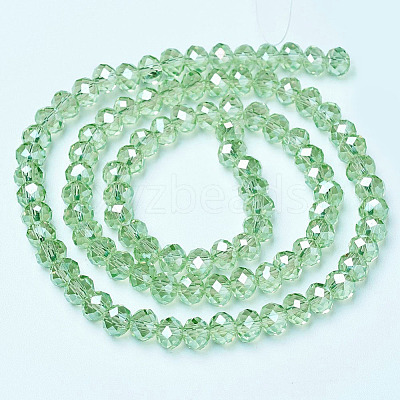 Electroplate Glass Beads Strands X-EGLA-A034-T8mm-B17-1