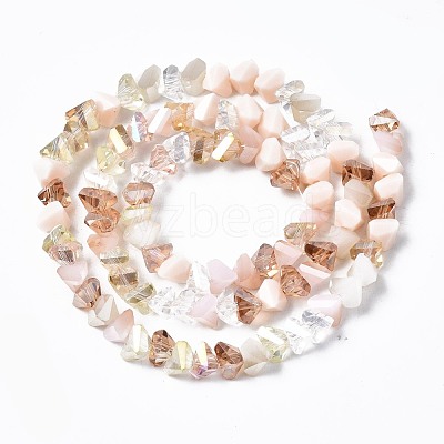 Electroplate Glass Beads Strands X-EGLA-N002-06I-1