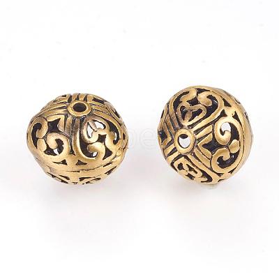 Brass Beads KK-K176-24AB-1