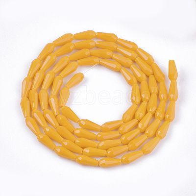 Opaque Solid Color Glass Beads Strands GLAA-T009-001D-1