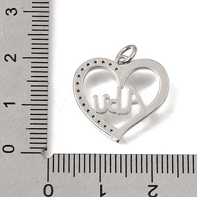 Brass Micro Pave Clear Cubic Zirconia Pendants CU-CBAEEA8-09B-P-1