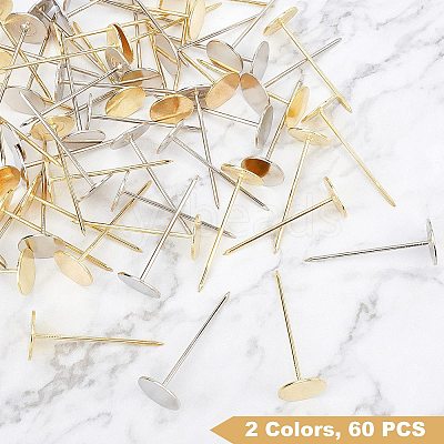 Iron Flat Round Head Nails AJEW-GA0001-51-C-1