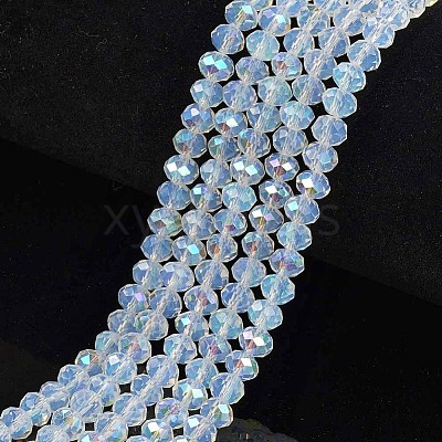 Electroplate Glass Beads Strands EGLA-A034-J8mm-L07-1