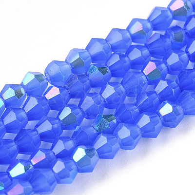 Imitation Jade Electroplate Glass Beads Strands EGLA-A039-J2mm-L04-1