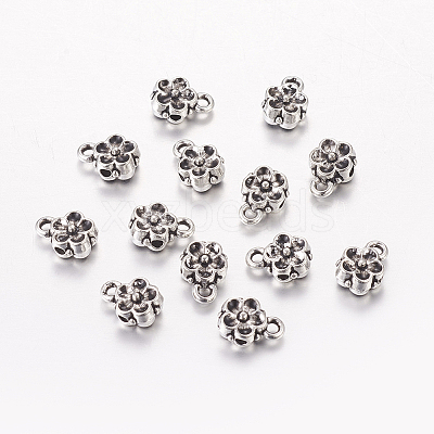 Tibetan Style Flower Tube Bails LS-TIBEP-GC189-AS-RS-1