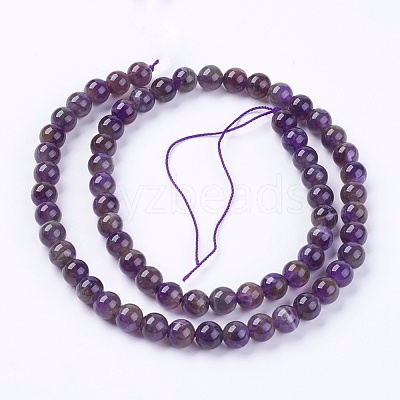 Natural Chevron Amethyst Beads Strands G-S029-1
