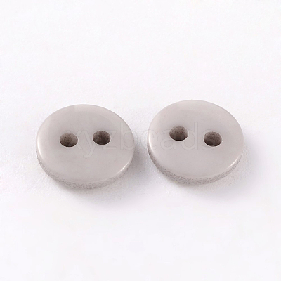 2-Hole Flat Round Resin Sewing Buttons for Costume Design BUTT-E119-24L-05-1