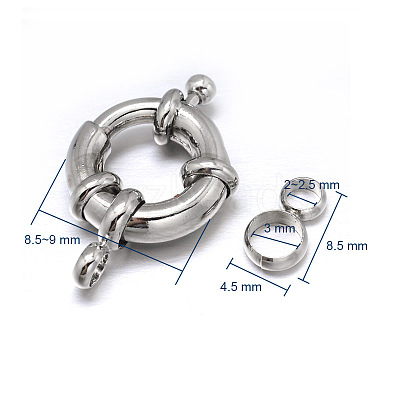 Brass Spring Ring Clasps KK-L082A-01P-1