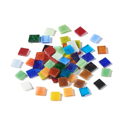 Mosaic Tiles Glass Cabochons X-DIY-P045-01-1