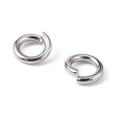 Tarnish Resistant 304 Stainless Steel Open Jump Rings STAS-E067-08-6mm-1