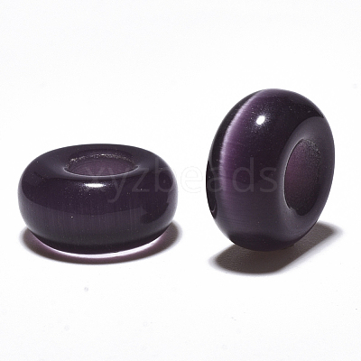 Cat Eye European Beads G-S359-071J-1