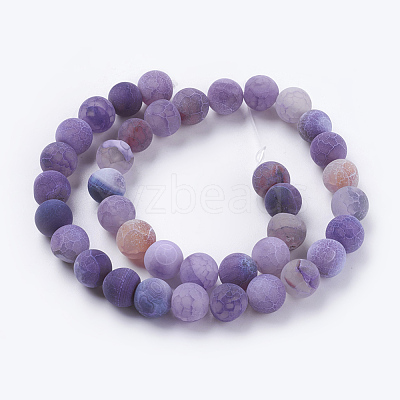 Natural Weathered Agate Beads Strands G-G589-10mm-M-1