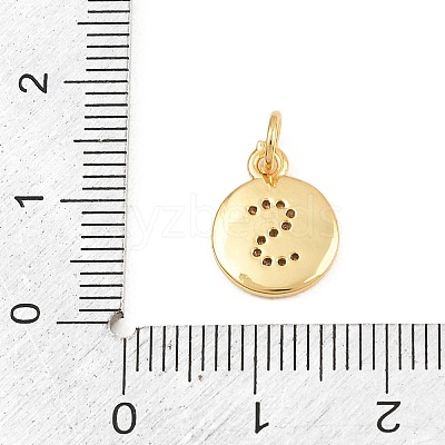 Brass Micro Pave Clear Cubic Zirconia Charms CU-CBA56CE-12G-S-1