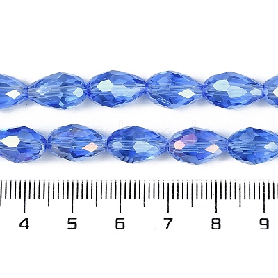 Transparent Electroplate Glass Beads Strands EGLA-N013-T10mm-B10-1