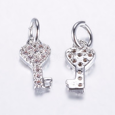Long-Lasting Plated Brass Micro Pave Cubic Zirconia Charms LS-X-ZIRC-F069-48P-1
