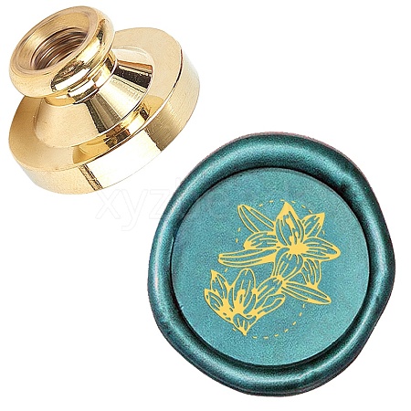 Wax Seal Brass Stamp Head AJEW-WH0209-063-1