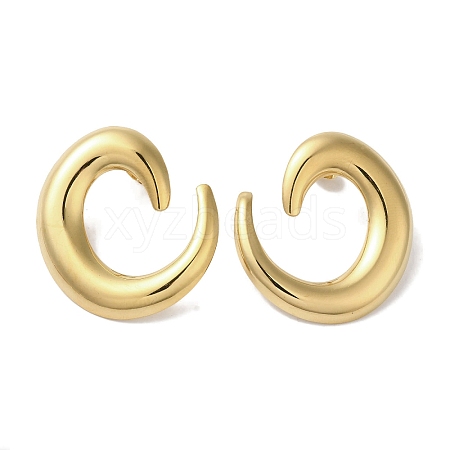 Left and Right Vortex 304 Stainless Steel Stud Earrings for Women EJEW-I303-01G-1