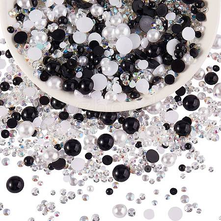 60g Resin patch multi size mixed pearl patch DIY jewelry accessories(2 bags) JX586K-1