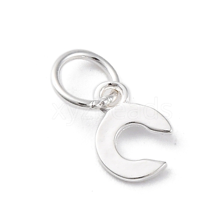 925 Sterling Silver Letter Charms STER-C012-01S-C-1