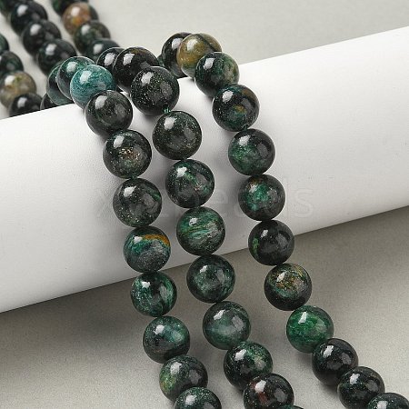 Natural Fuchsite Beads Strands G-G271-B03-10mm-1