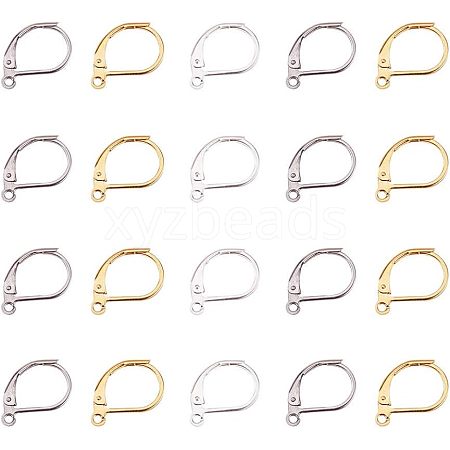  304 Stainless Steel Leverback Earring Findings STAS-NB0004-05-1